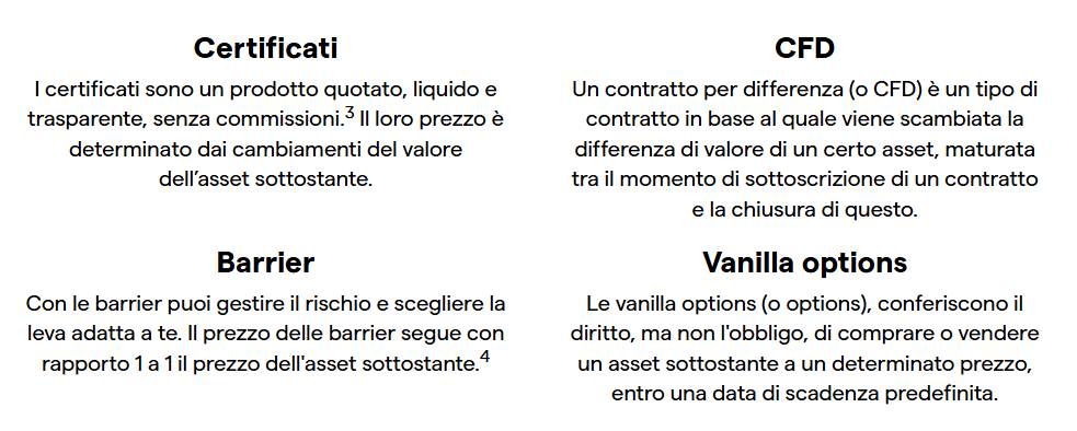 IG: Strumenti finanziari
