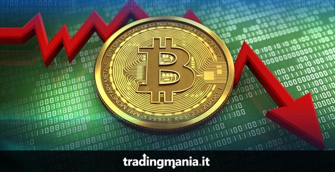 Crollo del Bitcoin panico a Wall Street